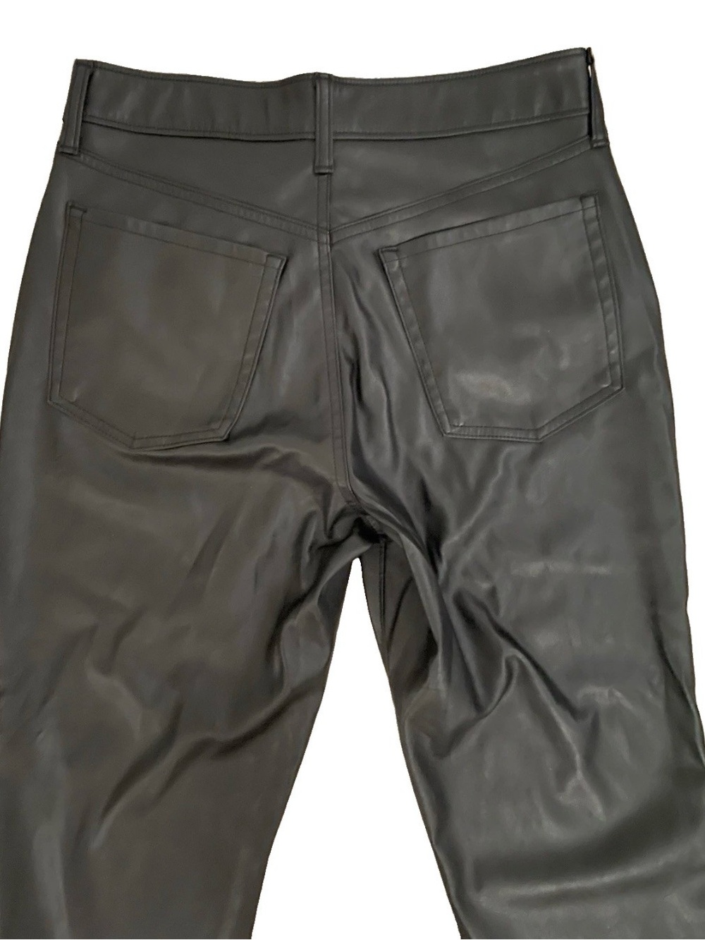 OLD NAVY High-Rise OG Straight Black FAUX LEATHER JEANS Size 8 - Picture 5 of 5